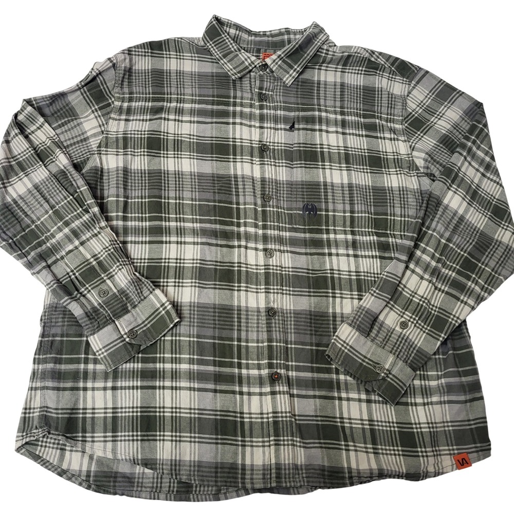 Ravin Crossbows Valhalla Men's Steel Plaid Flannel Long Sleeve Shirt XXL Green